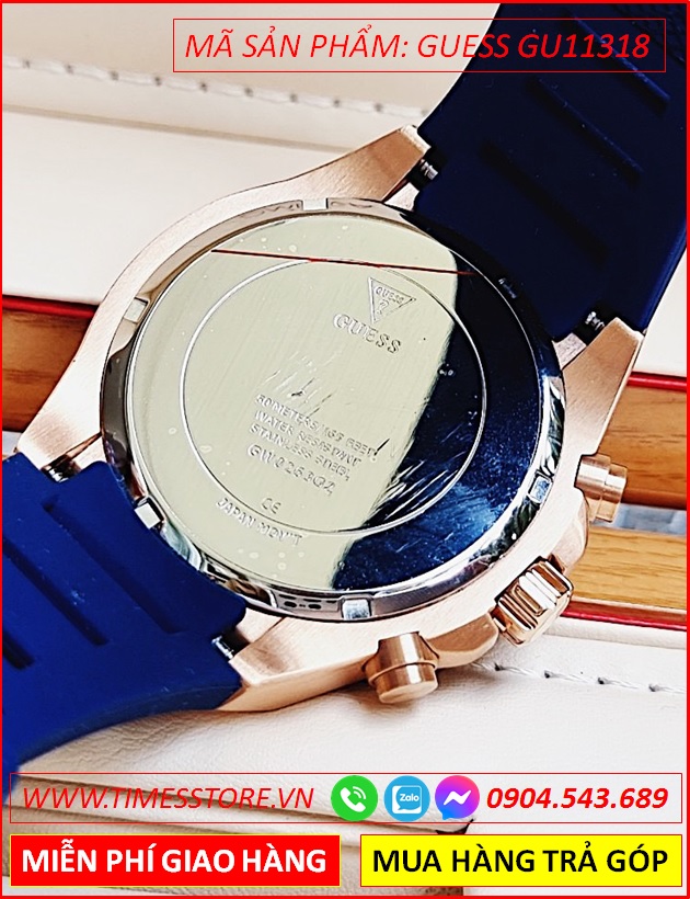 dong-ho-nam-guess-mat-tron-xanh-chronograph-the-thao-day-silicone-xanh-dep-gia-re-timesstore-vn