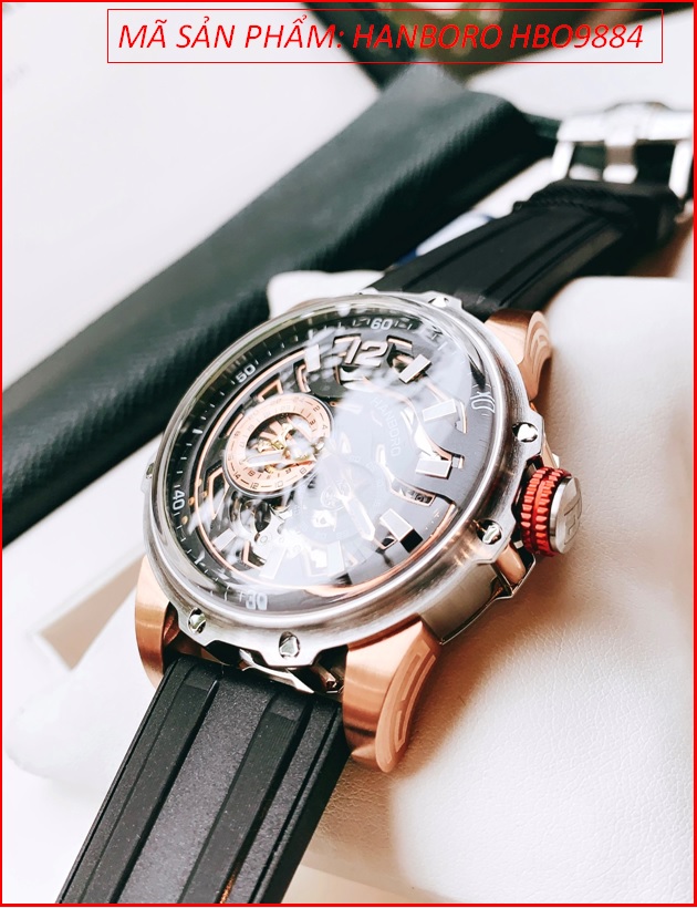 dong-ho-nam-hanboro-automatic-mat-den-rose-gold-day-sillicone-timesstore-vn