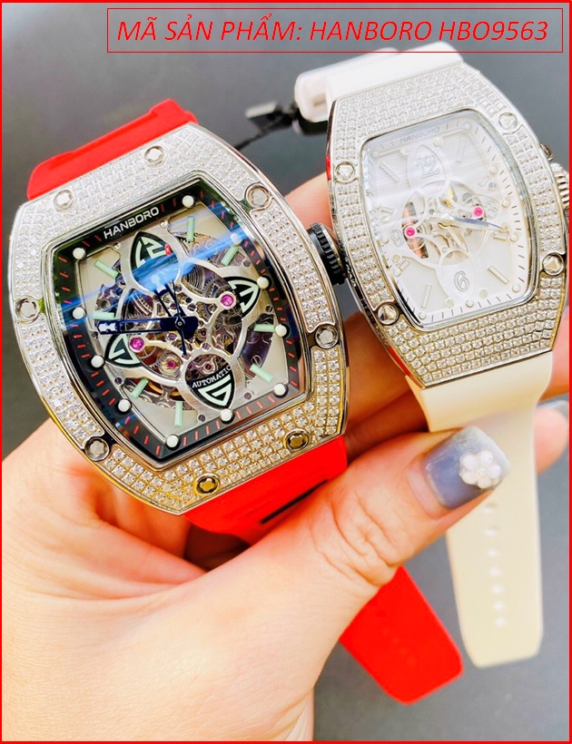 dong-ho-nam-hanboro-automatic-mat-oval-lo-co-dinh-da-swarovski-silver-day-silicone-do-chinh-hang-dep-gia-re-timesstore-vn