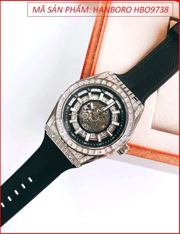 dong-ho-nam-hanboro-automatic-tua-hublot-mat-dinh-da-day-sillicone-timesstore-vn