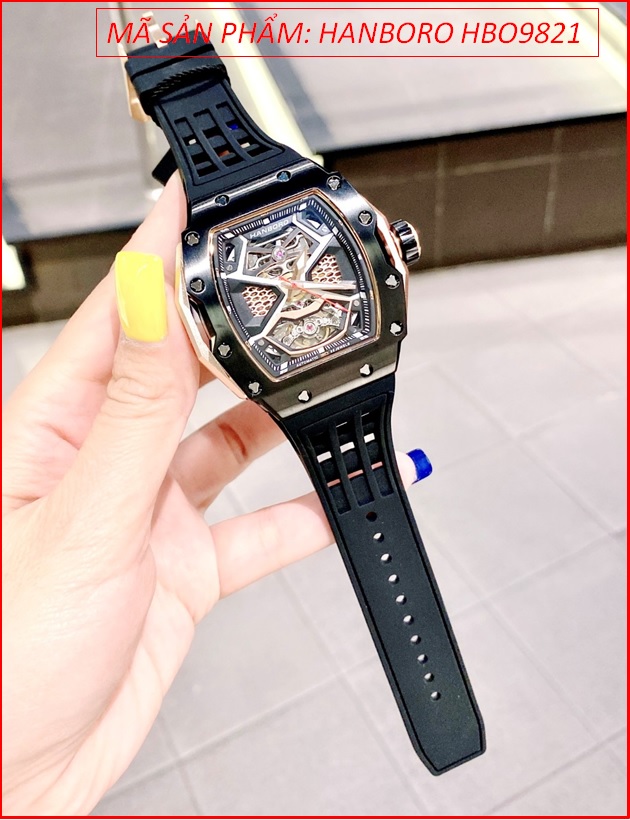 dong-ho-nam-hanboro-automatic-tua-richard-mille-mat-full-den-sillicone-timesstore-vn