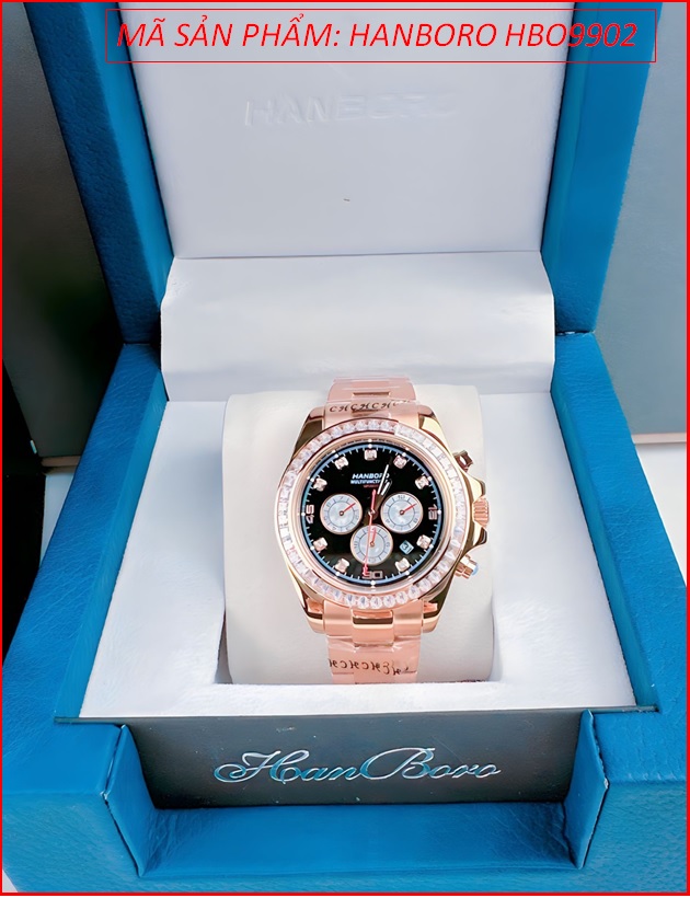 dong-ho-nam-hanboro-automatic-tua-rolex-day-kim-loai-rose-gold-timesstore-vn