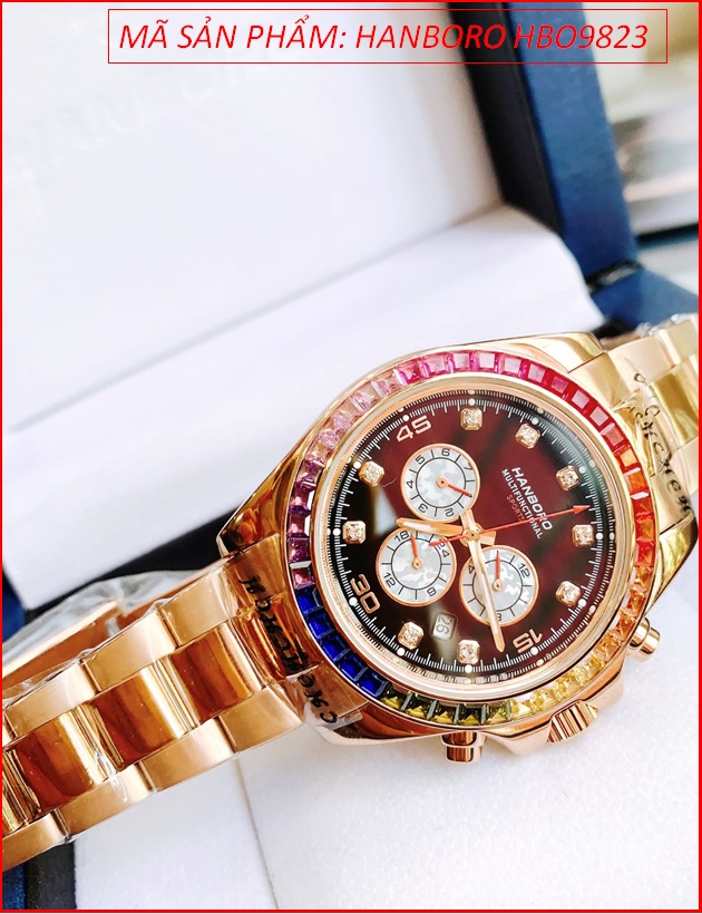 dong-ho-nam-hanboro-automatic-tua-rolex-day-kim-loai-rose-gold-timesstore-vn