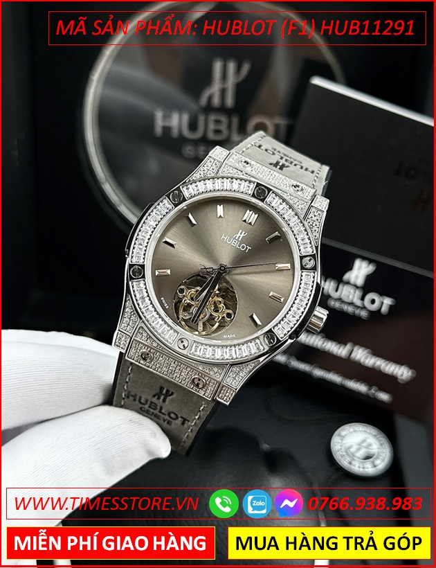 dong-ho-nam-hublot-f1-automatic-dinh-da-lo-may-da-boc-sillicone-xam-timesstore-vn