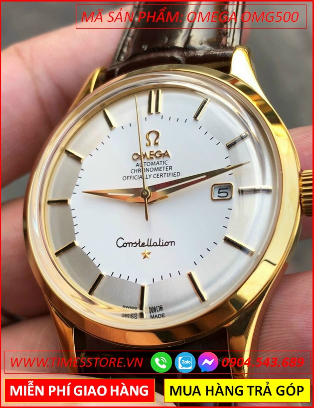 dong-ho-nam-omega-constellation-automatic-mat-bat-quai-vang-gold-day-da-nau-dep-gia-re-timesstore-vn