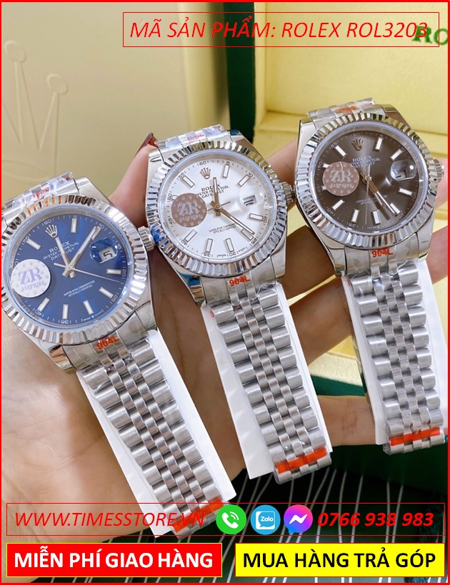 dong-ho-nam-rolex-f1-automatic-mat-trang-nieng-khia-day-kim-loai-timesstore-vn