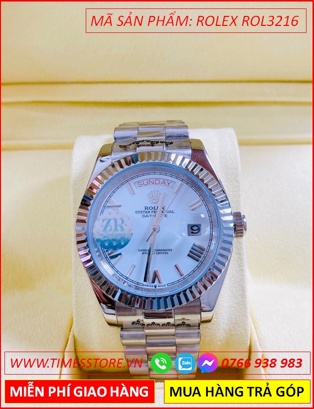 dong-ho-nam-rolex-f1-co-2-lich-mat-trang-khia-day-kim-loai-timesstore-vn