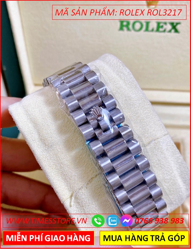 dong-ho-nam-rolex-f1-co-2-lich-xanh-la-khia-day-kim-loai-timesstore-vn