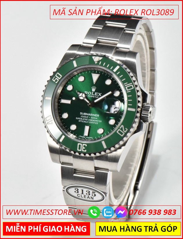 dong-ho-nam-rolex-submariner-automatic-mat-xanh-la-day-kim-loai-timesstore-vn