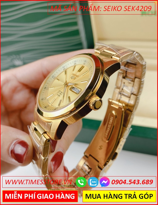 dong-ho-nam-seiko-5-automatic-mat-tron-day-kim-loai-vang-gold-timesstore-vn