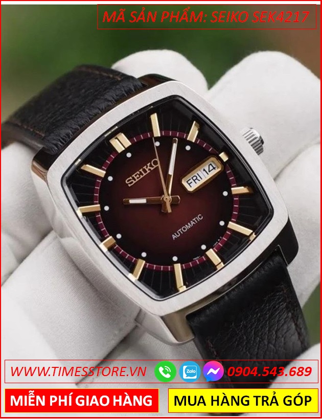 dong-ho-nam-seiko-recraft-automatic-mat-vuong-do-day-da-timesstore-vn