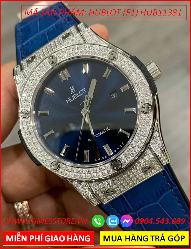 dong-ho-nan-hublot-f1-automatic-mat-dinh-da-swarovski-day-da-xanh-boc-sillicone-timesstore-vn