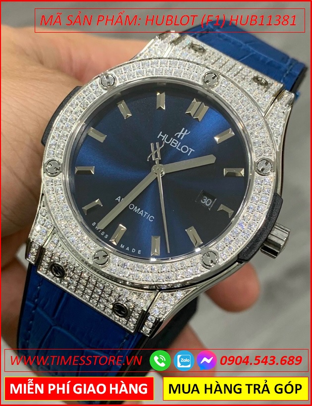 dong-ho-nan-hublot-f1-automatic-mat-dinh-da-swarovski-day-da-xanh-boc-sillicone-timesstore-vn