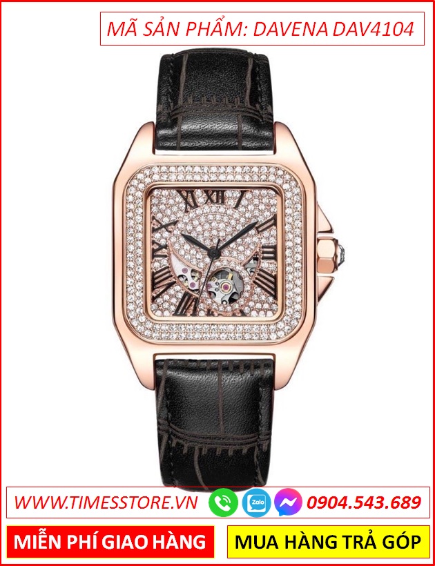 dong-ho-nu-davena-automatic-mat-vuong-dinh-da-rose-gold-day-da-timesstore-vn