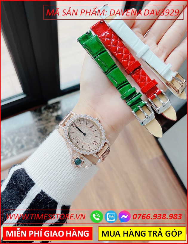 dong-ho-nu-davena-mat-elip-dinh-full-da-swarovski-rose-gold-day-kim-loai-cao-cap-timesstore-vn
