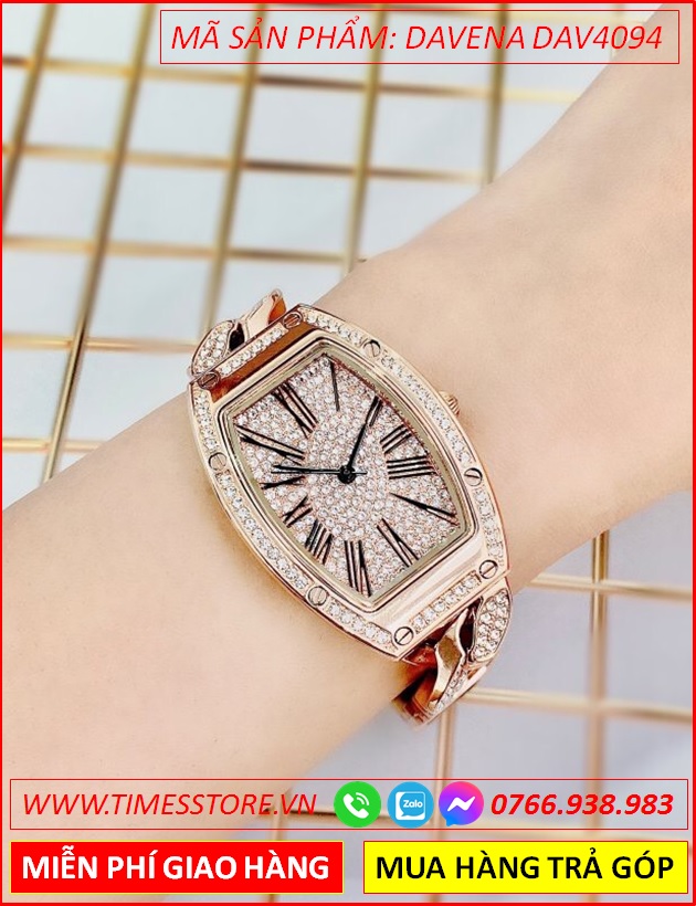 dong-ho-nu-davena-mat-oval-dinh-da-day-mat-xich-rose-gold-timesstore-vn