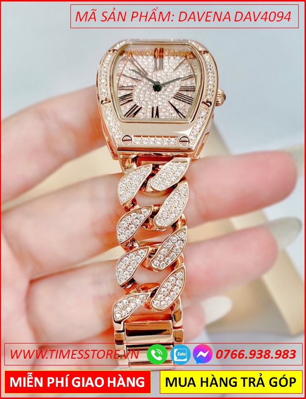 dong-ho-nu-davena-mat-oval-dinh-da-day-mat-xich-rose-gold-timesstore-vn