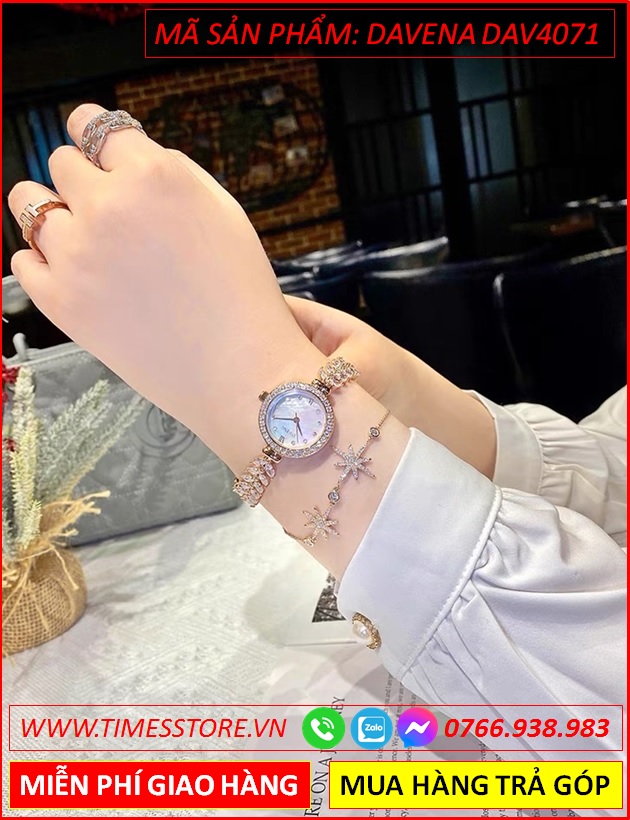 dong-ho-nu-davena-mat-tron-vong-tay-pha-le-rose-gold-timesstore-vn