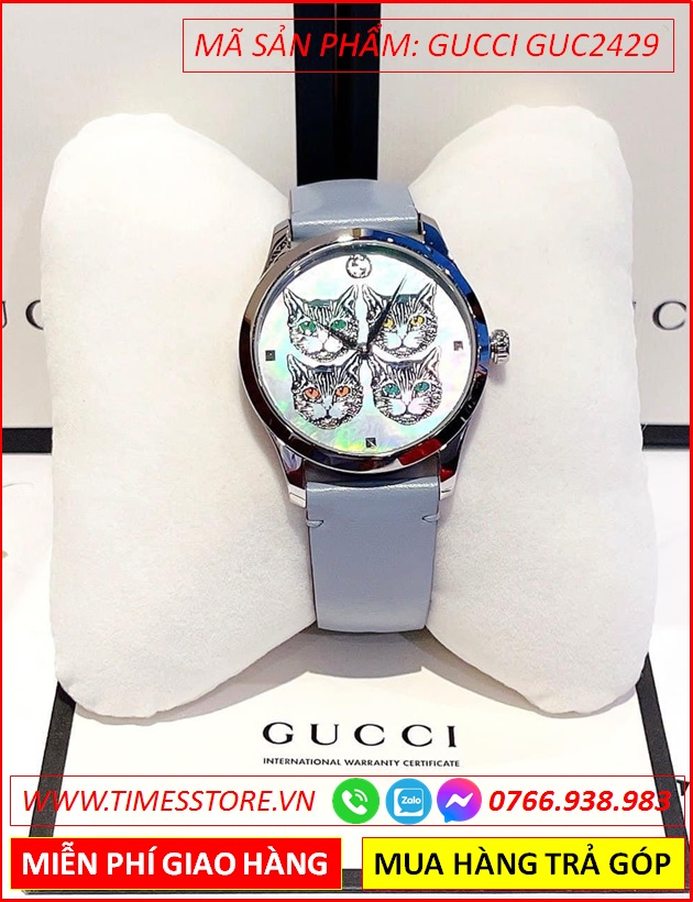 dong-ho-nu-gucci-timeless-cat-women-day-da-xanh-timesstore-vn