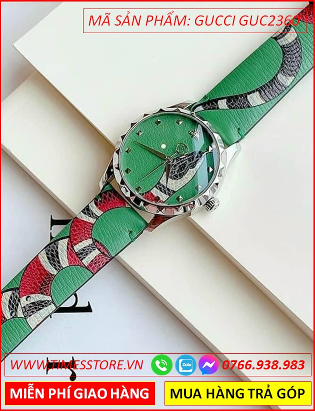 dong-ho-nu-gucci-timeless-mat-tron-day-da-xanh-hinh-ran-timesstore-vn