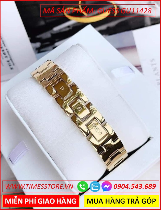 dong-ho-nu-guess-chelsea-mat-trang-day-mesh-luoi-vang-gold-timesstore-vn