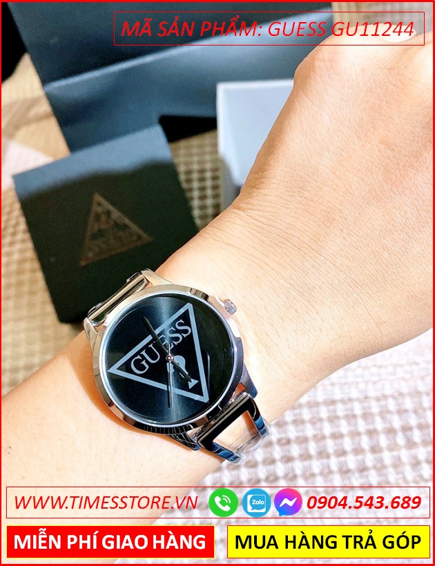 dong-ho-nu-guess-luxury-mat-tron-den-day-kim-loai-silver-thoi-trang-dep-timesstore-vn