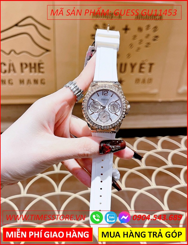 dong-ho-nu-guess-mat-chronograph-6-kim-day-silicone-trang-timesstore-vn