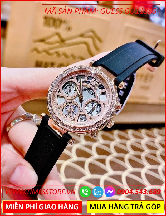 dong-ho-nu-guess-mat-chronograph-rose-gold-lo-co-day-cao-su-den-timesstore-vn