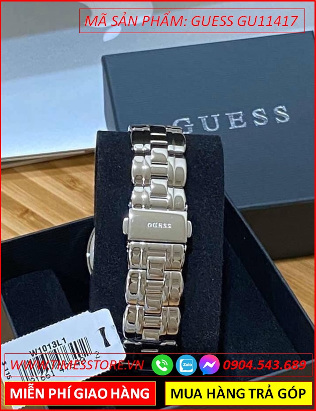 dong-ho-nu-guess-mat-so-la-ma-dinh-da-day-kim-loai-silver-timesstore-vn