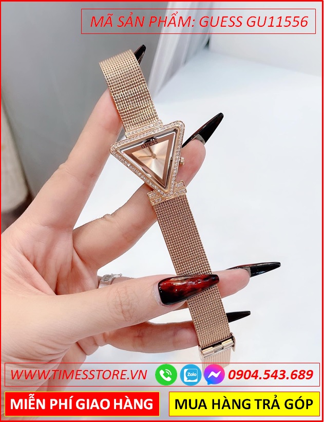 dong-ho-nu-guess-mat-tam-giac-day-mesh-luoi-rose-gold-timesstore-vn