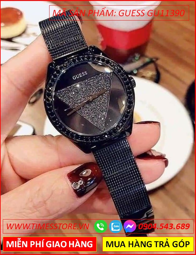 dong-ho-nu-guess-mat-tron-day-mesh-luoi-full-den-timesstore-vn