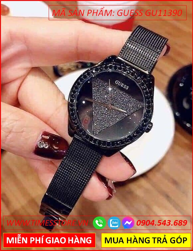 dong-ho-nu-guess-mat-tron-day-mesh-luoi-full-den-timesstore-vn