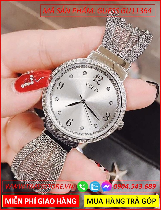 dong-ho-nu-guess-mat-tron-dinh-da-day-mesh-luoi-silver-thoi-trang-dep-timesstore-vn