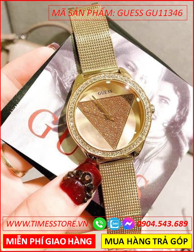 dong-ho-nu-guess-mat-tron-dinh-da-swarovski-day-mesh-luoi-vang-gold-thoi-trang-dep-timesstore-vn