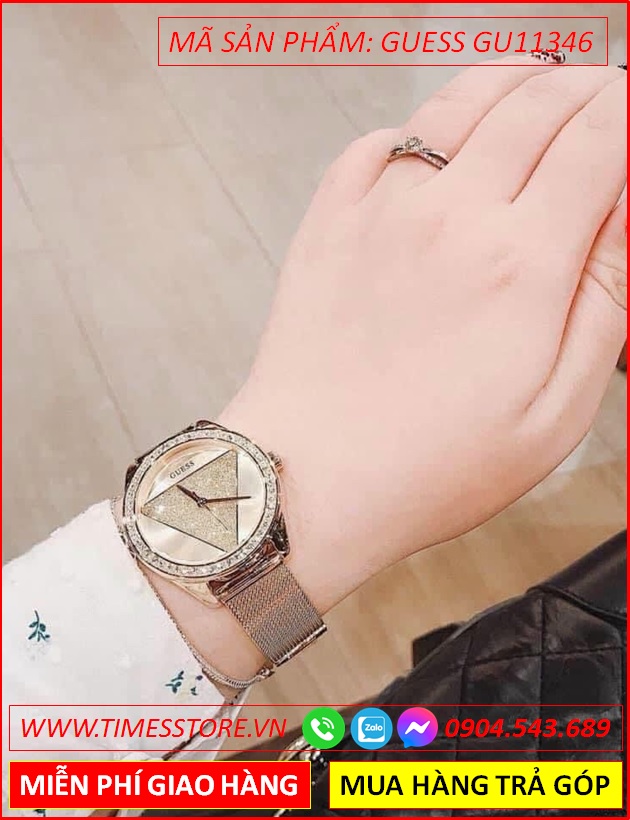 dong-ho-nu-guess-mat-tron-dinh-da-swarovski-day-mesh-luoi-vang-gold-thoi-trang-dep-timesstore-vn