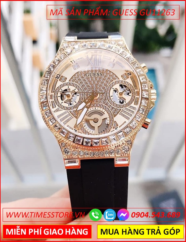 dong-ho-nu-guess-mat-tron-vang-gold-luxury-day-cao-su-den-thoi-chinh-hang-dep-timesstore-vn