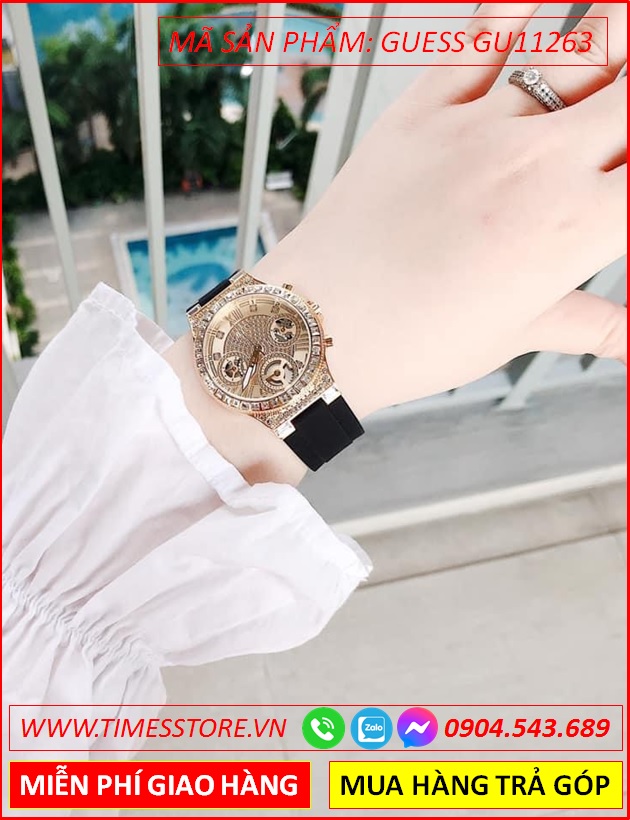 dong-ho-nu-guess-mat-tron-vang-gold-luxury-day-cao-su-den-thoi-chinh-hang-dep-timesstore-vn