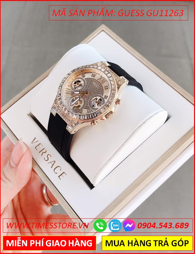 dong-ho-nu-guess-mat-tron-vang-gold-luxury-day-cao-su-den-thoi-chinh-hang-dep-timesstore-vn