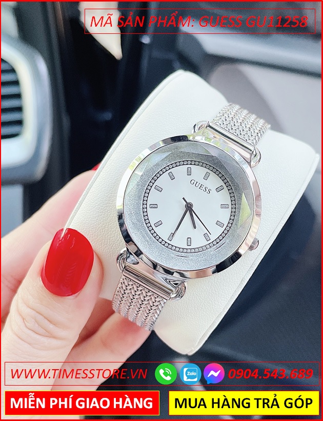 dong-ho-nu-guess-mat-tron-day-mesh-thep-luoi-dinh-full-da-swarovski-thoi-trang-dep-timesstore-vn