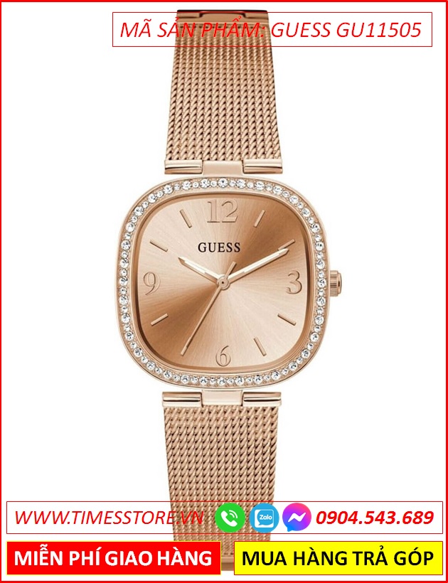 dong-ho-nu-guess-mat-vuong-day-mesh-luoi-rose-gold-timesstore-vn