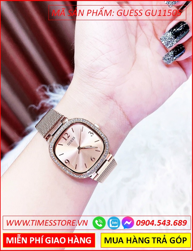 dong-ho-nu-guess-mat-vuong-day-mesh-luoi-rose-gold-timesstore-vn