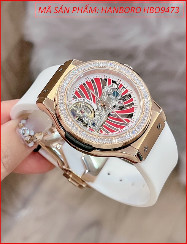 dong-ho-nu-hanboro-co-tu-dong-automatic-mat-tron-rose-gold-day-silicone-trang-chinh-hang-dep-gia-re-timesstore-vn