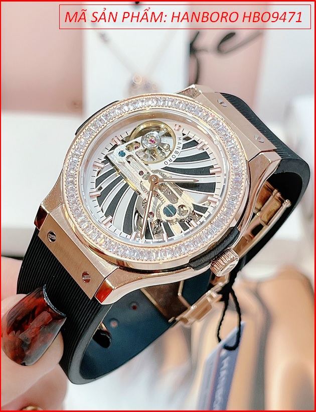 dong-ho-nu-hanboro-tu-dong-automatic-mat-tron-rose-gold-day-silicone-chinh-hang-dep-gia-re-timesstore-vn