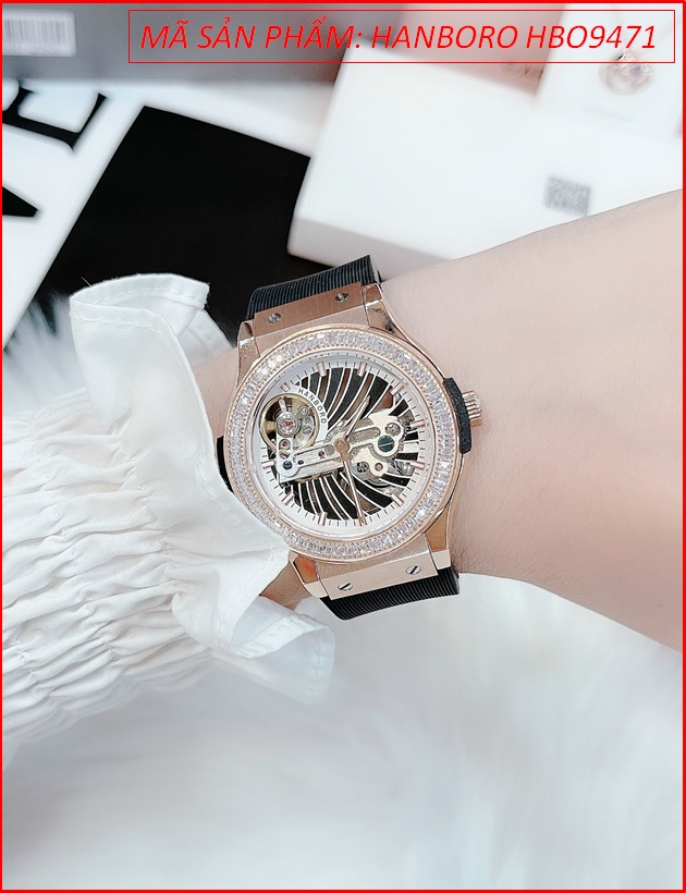 dong-ho-nu-hanboro-tu-dong-automatic-mat-tron-rose-gold-day-silicone-chinh-hang-dep-gia-re-timesstore-vn