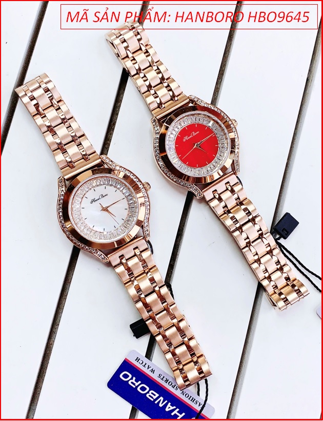 dong-ho-nu-hanboro-tua-chopard-mat-do-day-kim-loai-timesstore-vn