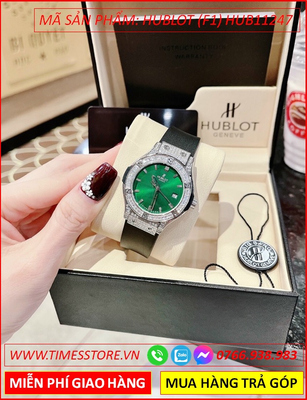 dong-ho-nu-hublot-f1-classic-fusion-mat-xanh-la-dinh-da-silicone-timesstore-vn