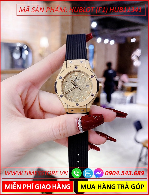 dong-ho-nu-hublot-f1-mat-tron-vang-gold-day-silicone-den-timesstore-vn