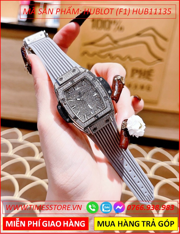 dong-ho-nu-hublot-f1-mat-vuong-full-da-day-silicone-xam-timesstore-vn