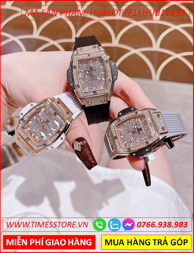 dong-ho-nu-hublot-f1-mat-vuong-swarovski-rose-gold-day-silicone-timesstore-vn