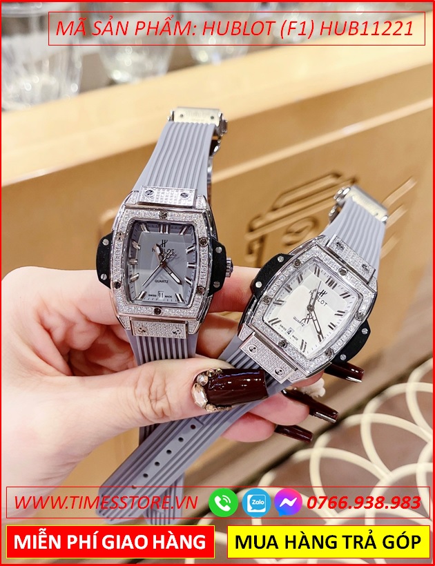 dong-ho-nu-hublot-f1-spirit-mat-trang-dinh-da-silicone-xam-timesstore-vn